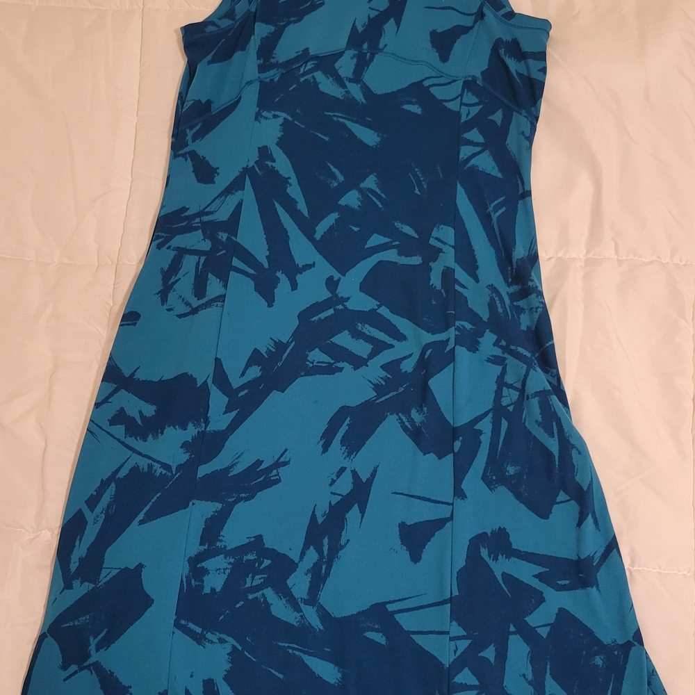Columbia Teal and Navy Midi Dress